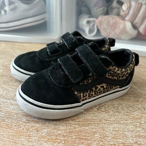 BLACK/LEOPARD PRINT OLD SKOOL TODDLER VANS